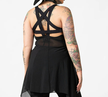 Killstar Liliths Blood Mesh Tunic Vest
