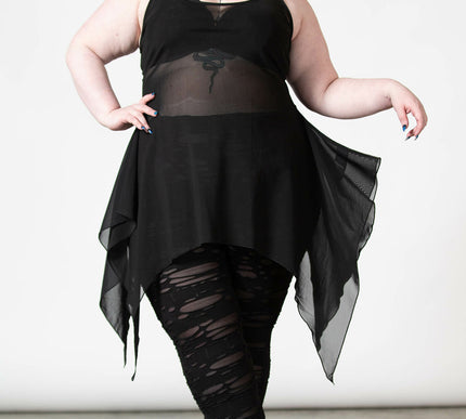 Killstar Liliths Blood Mesh Tunic Vest