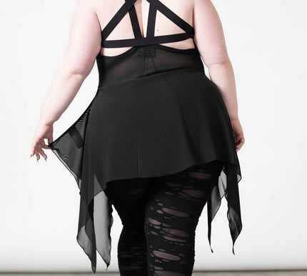 Killstar Liliths Blood Mesh Tunic Vest