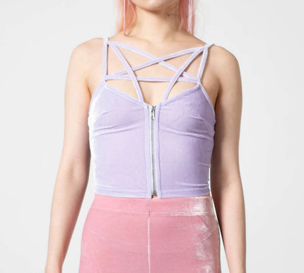 Killstar Lost In Sin Zip Top | PASTEL LILAC