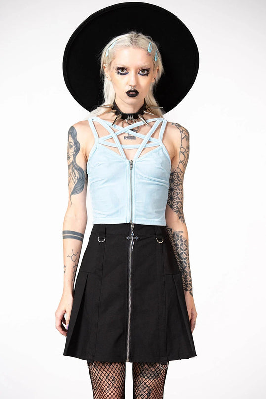 Killstar Lost In Sin Zip Top |PASTEL BLUE