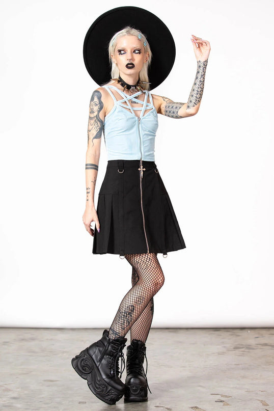 Killstar Lost In Sin Zip Top |PASTEL BLUE