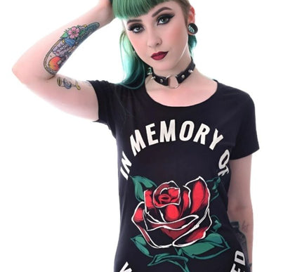 Heartless In Memory Of T-Shirt | Black