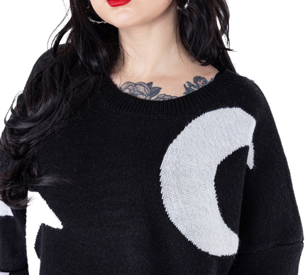 Heartless Midnight Jumper | Black / White