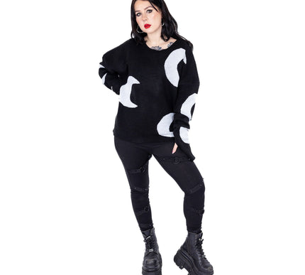 Heartless Midnight Jumper | Black / White