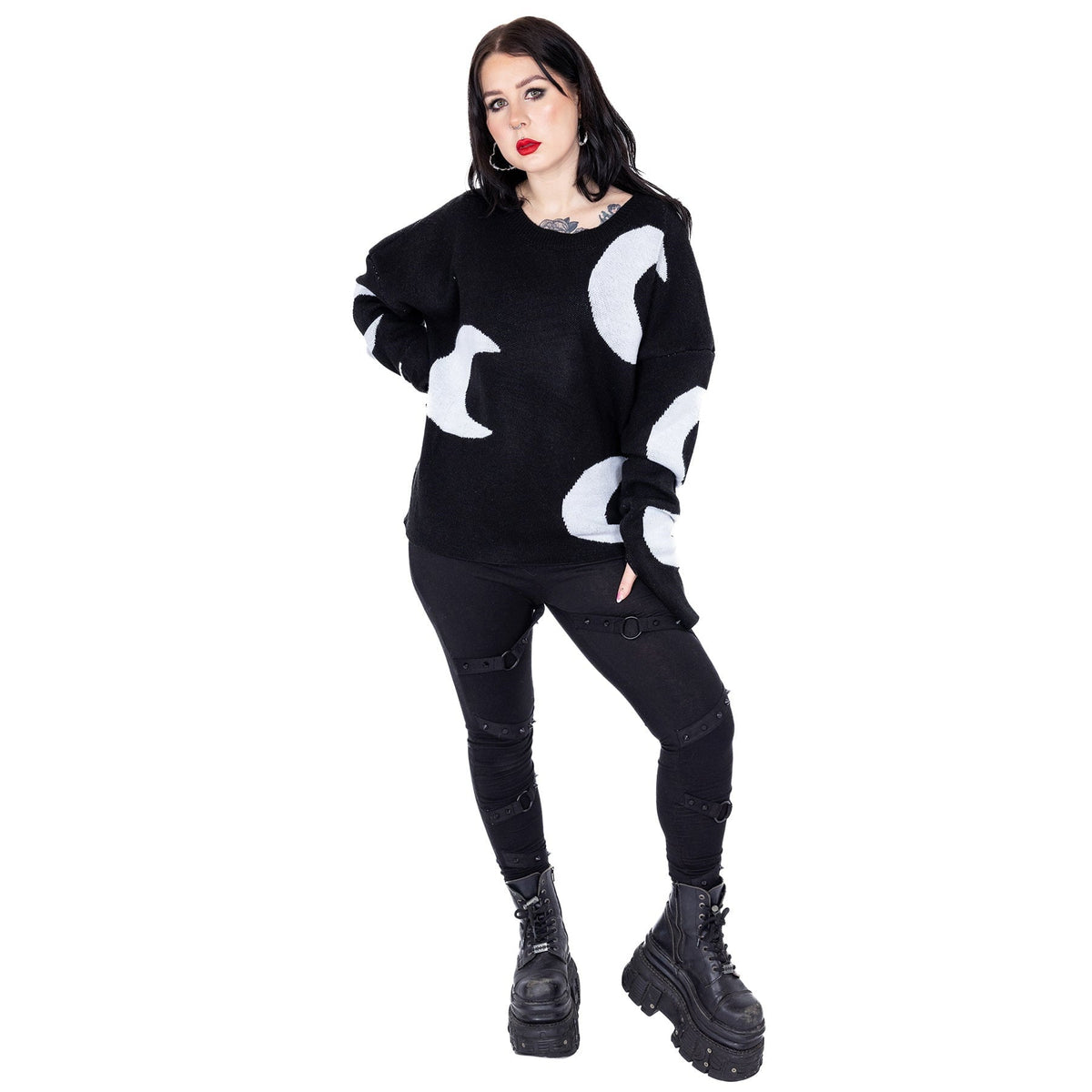 Heartless Midnight Jumper | Black / White