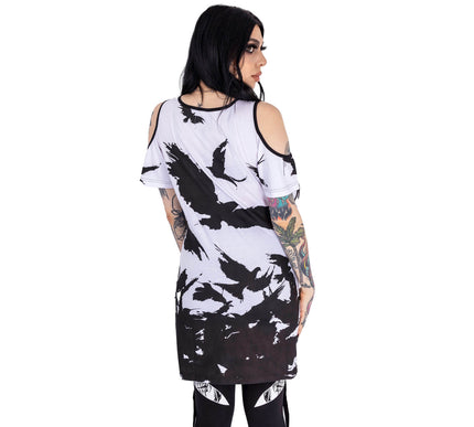 Vixxsin Night Of The Crow Top | White / Black