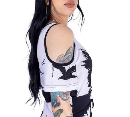 Vixxsin Night Of The Crow Top | White / Black
