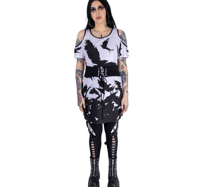 Vixxsin Night Of The Crow Top | White / Black