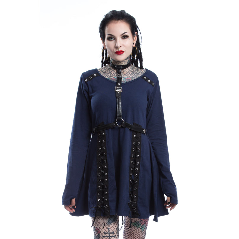 Poizen Industries Olivia Dress | Navy