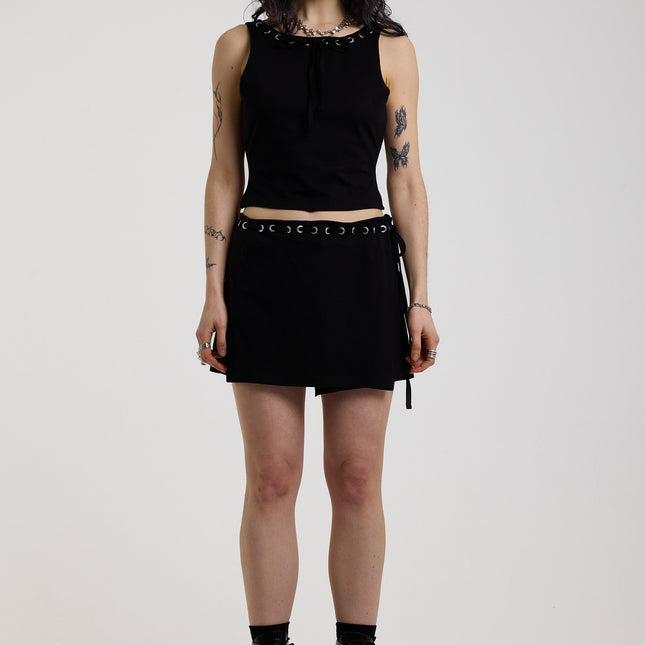 The Ragged Priest Bind Mini Wrap Skirt