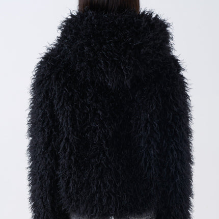 The Ragged Priest Julia Black Shaggy Faux Fur Coat