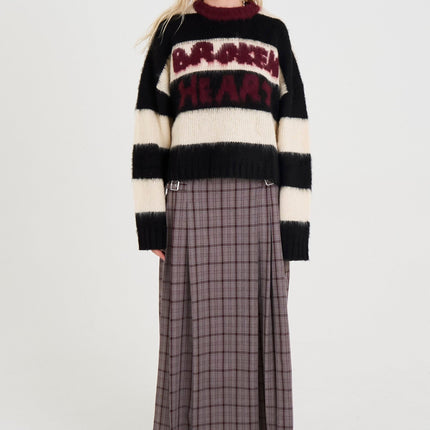 The Ragged Priest Tragic Stripe Graphic Knit