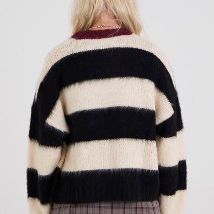 The Ragged Priest Tragic Stripe Graphic Knit
