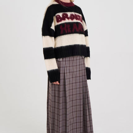 The Ragged Priest Tragic Stripe Graphic Knit