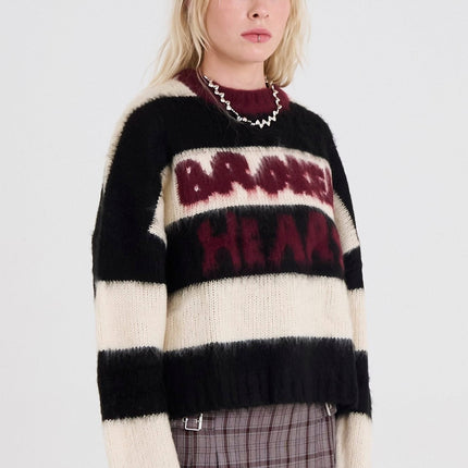 The Ragged Priest Tragic Stripe Graphic Knit