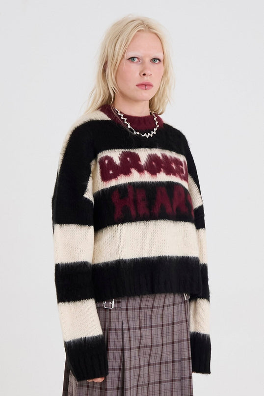 The Ragged Priest Tragic Stripe Graphic Knit
