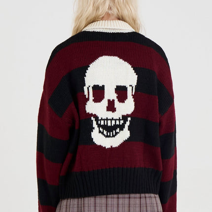 The Ragged Priest Trophy Stripe Skull Rugby Knit
