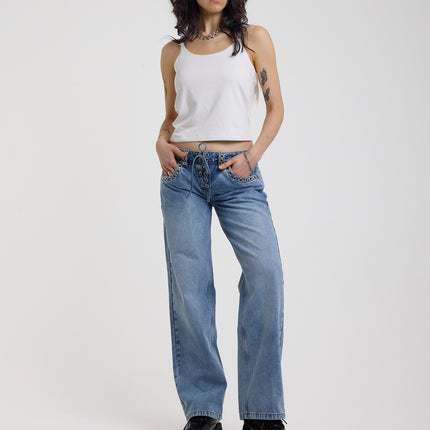 The Ragged Priest Twilight Low Rise Dad Fit Jean