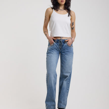 The Ragged Priest Twilight Low Rise Dad Fit Jean