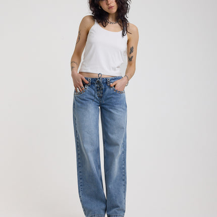 The Ragged Priest Twilight Low Rise Dad Fit Jean