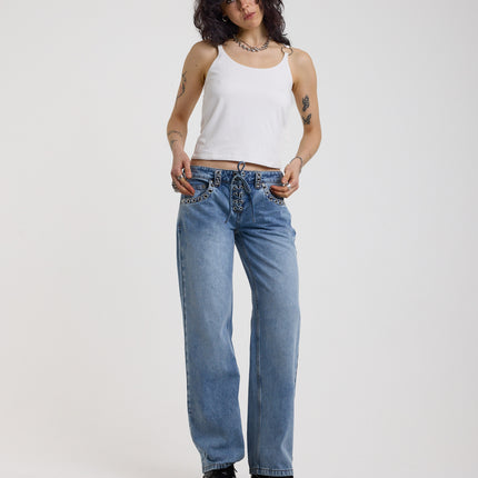 The Ragged Priest Twilight Low Rise Dad Fit Jean