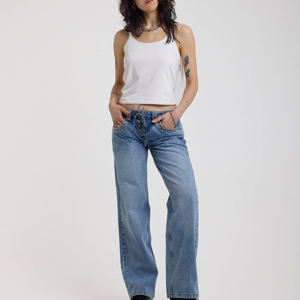 The Ragged Priest Twilight Low Rise Dad Fit Jean
