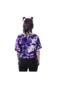 Innocent Romilly Top | Purple / Black Tie dye