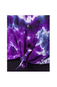 Innocent Romilly Top | Purple / Black Tie dye