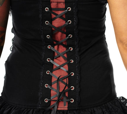 Poizen Industries Rosabel Top | Red / Black