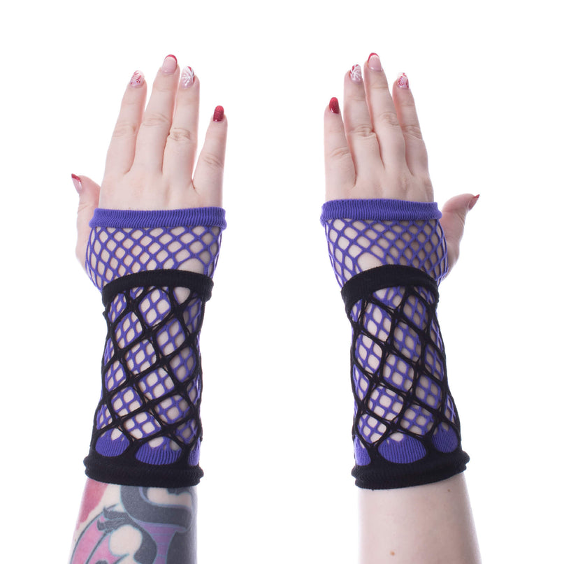 Poizen Industries Ruby Mesh Gloves | Purple / Blac