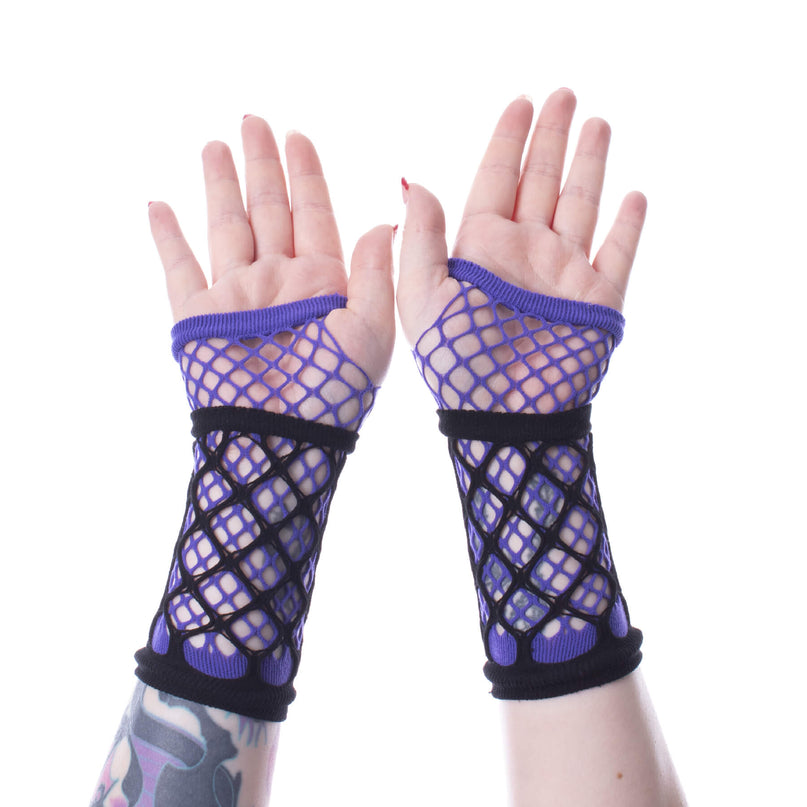 Poizen Industries Ruby Mesh Gloves | Purple / Blac