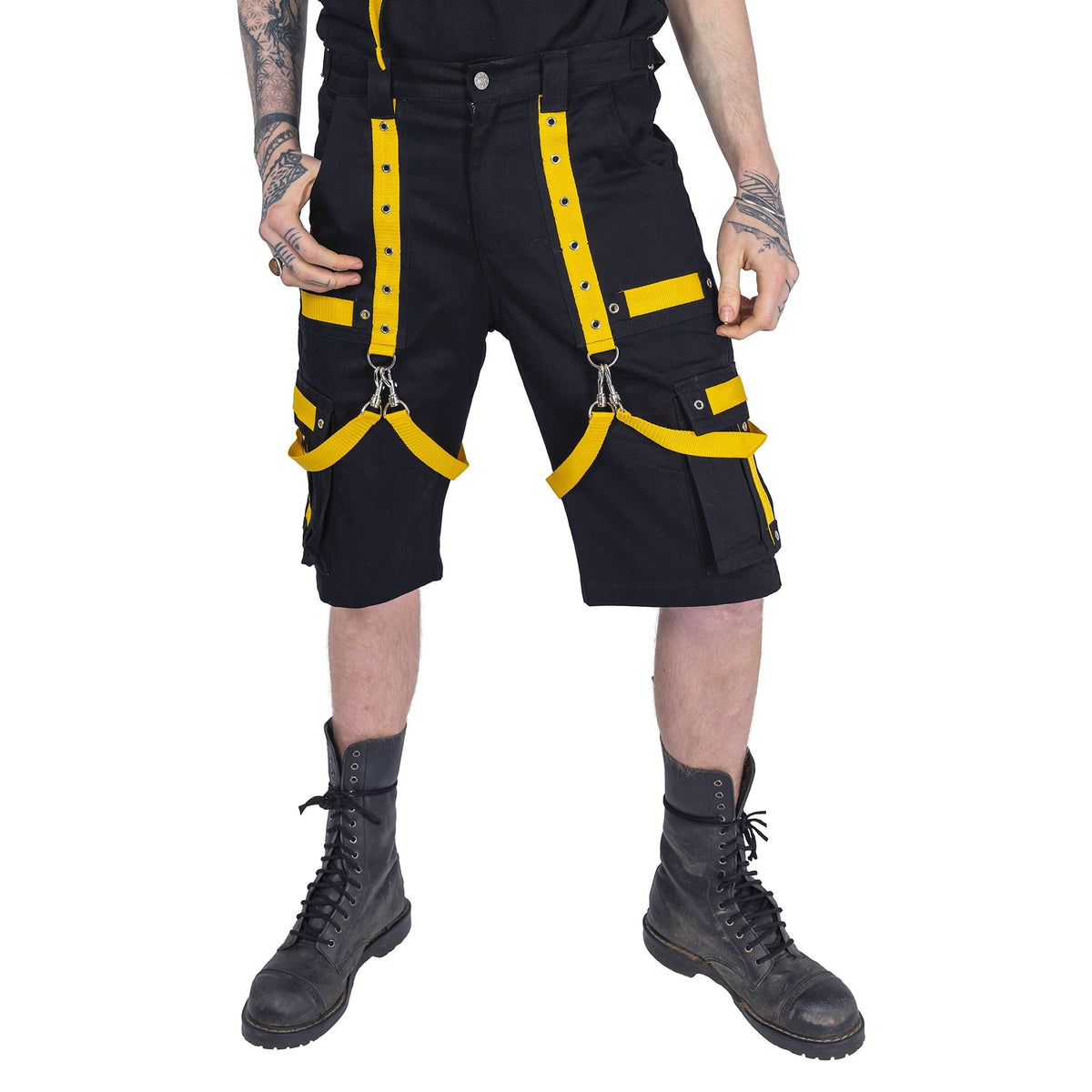 Poizen Industries Ruination Shorts | Black / Yellow