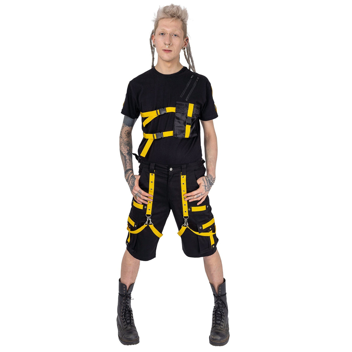Poizen Industries Ruination Shorts | Black / Yellow