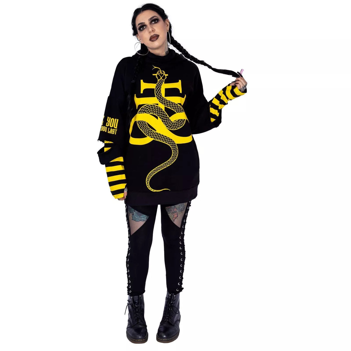 Heartless Serpent Hood | Black / Yellow