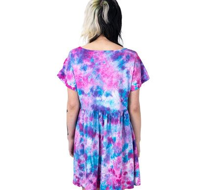 Chemical Black Ambrosia Dress | Pastel Tie Dye