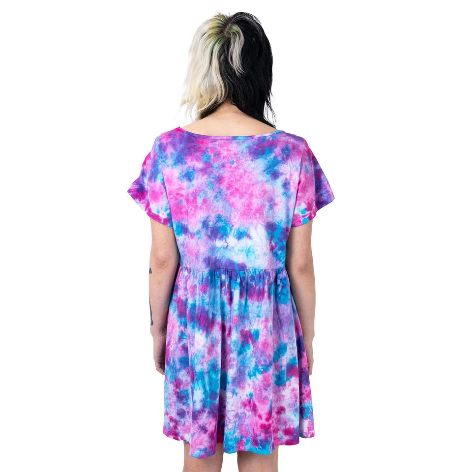 Chemical Black Ambrosia Dress | Pastel Tie Dye