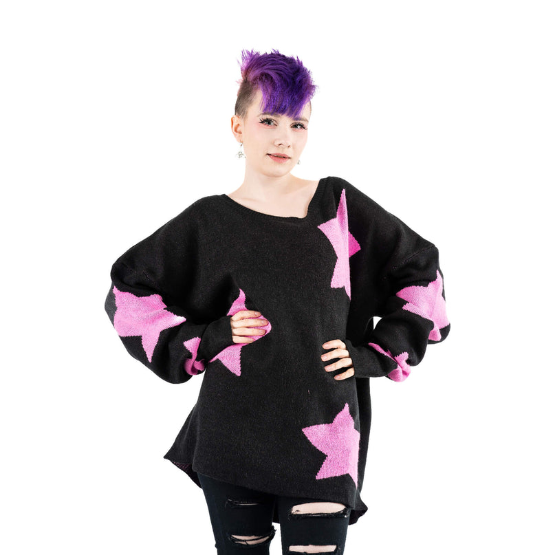 Heartless Seeing Stars Jumper | Pink / Black