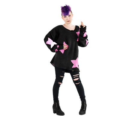 Heartless Seeing Stars Jumper | Pink / Black