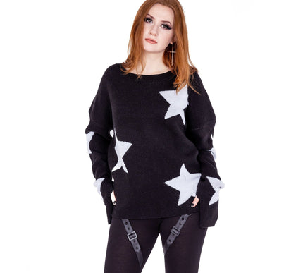 Heartless Seeing Stars Jumper | White / Black
