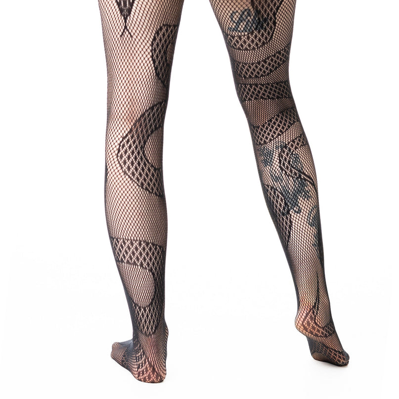 Poizen Industries Serpent Fishnet Tights