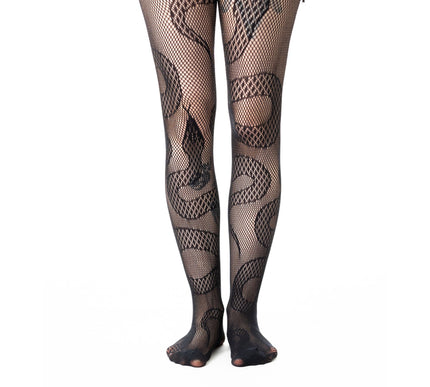 Poizen Industries Serpent Fishnet Tights
