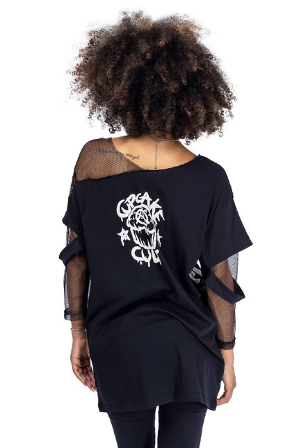 Cupcake Cult Sleep, Anime, Repeat Top | Black