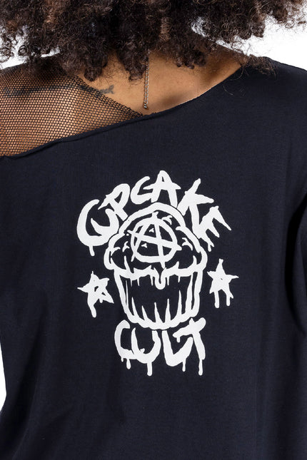 Cupcake Cult Sleep, Anime, Repeat Top | Black