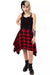 Chemical Black Spectral Dress | Red Tartan