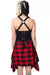 Chemical Black Spectral Dress | Red Tartan