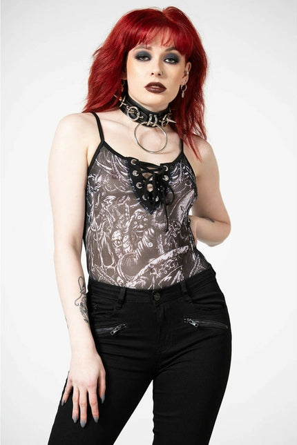 Killstar Violenta Lace-Up Bodysuit