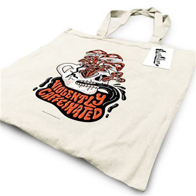 Letter Shoppe Violently Caffeinated Tote Bag