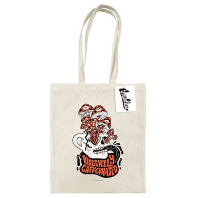 Letter Shoppe Violently Caffeinated Tote Bag