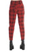Banned Apparel Creep Trousers | Red Tartan